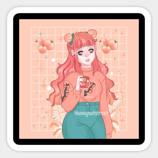 Peachy Sticker